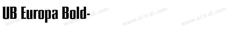 UB Europa Bold字体转换